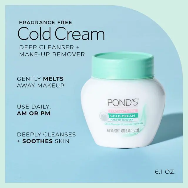 Alt view image 2 of 7 - Cold Cream Cleanser, Fragrance-Free Moisturizing Makeup Remover & Deep Cleansing Face Cream Facial Cleanser for Soft, Radiant Skin Dermatologist Tested, Non-Comedogenic, 6.1 oz
