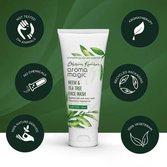Alt view image 6 of 7 - Tea Tree Face Wash with Niacinamide | Deep Cleansing & Pore Tightening | Acne & Pimple Control | Facial Cleanser for Supple & Smooth Skin | 3.38 Fl Oz/100ml