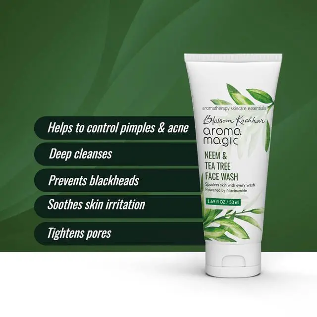 Alt view image 5 of 7 - Tea Tree Face Wash with Niacinamide | Deep Cleansing & Pore Tightening | Acne & Pimple Control | Facial Cleanser for Supple & Smooth Skin | 3.38 Fl Oz/100ml