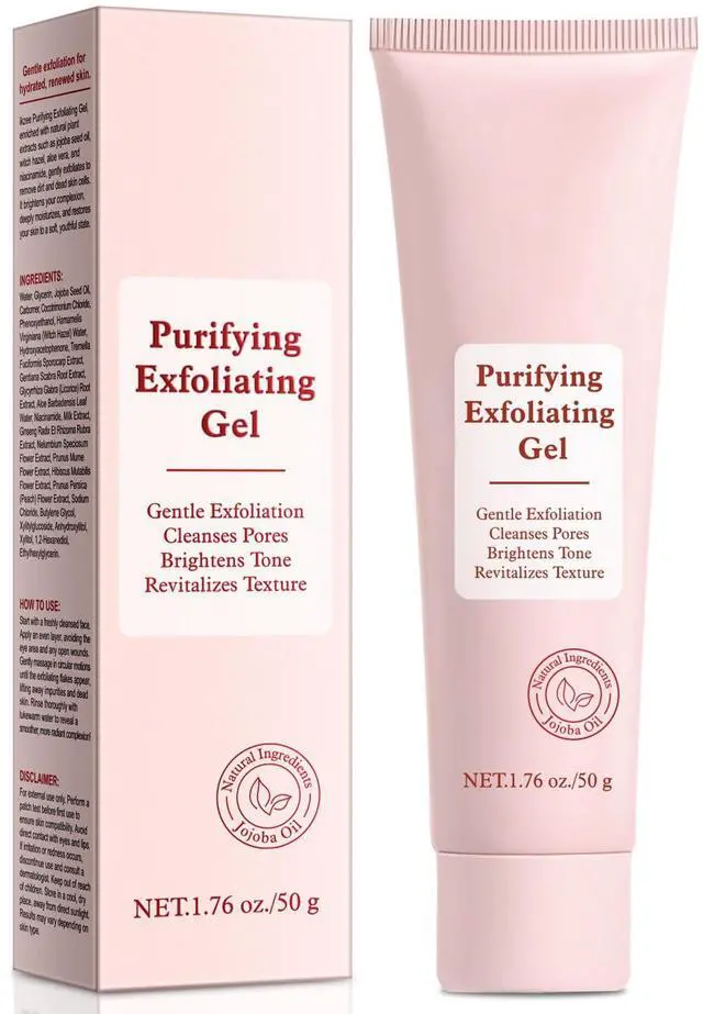 Main image of Purifying Exfoliating Gel, Natural Exfoliating Purifying Cream, Facial Exfoliator Cleanser, Gentle Face Wash-Cleansing Moisturizing Peeling Gel, For All Skin Types (1.76 Fl Oz (Pack of 1))