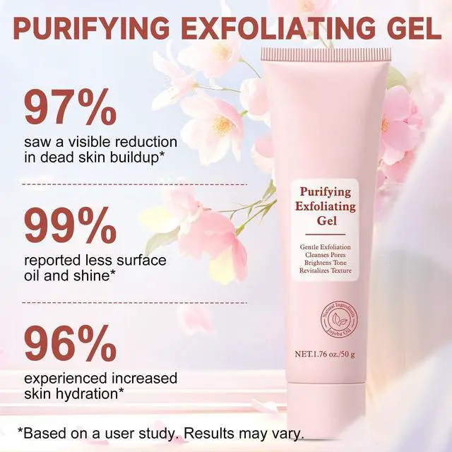 Alt view image 4 of 7 - Purifying Exfoliating Gel, Natural Exfoliating Purifying Cream, Facial Exfoliator Cleanser, Gentle Face Wash-Cleansing Moisturizing Peeling Gel, For All Skin Types (1.76 Fl Oz (Pack of 1))