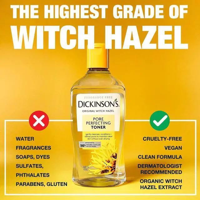 Alt view image 4 of 7 - Original Witch Hazel Pore Perfecting Toner | 100% Natural Distilled Witch Hazel | America's #1 Toner | Refines Pores | Removes Impurities & Oil | 16 Fl Oz