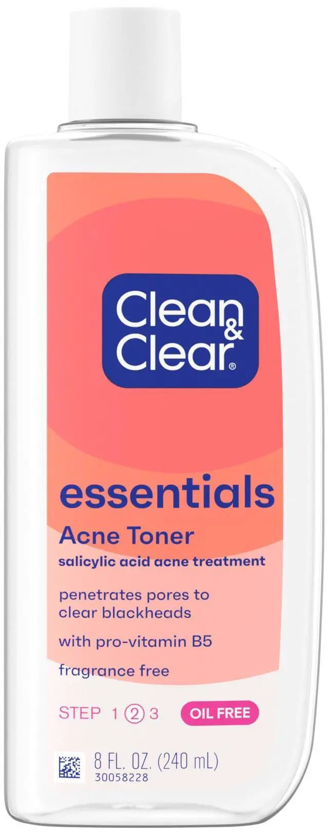 Main image of Essentials Oil-Free Acne Toner, 2% Salicylic Acid Acne Treatment with Pro-Vitamin B5, Deep Pore Facial Toner for Blackheads & Pimples, Fragrance Free, 8 fl. oz