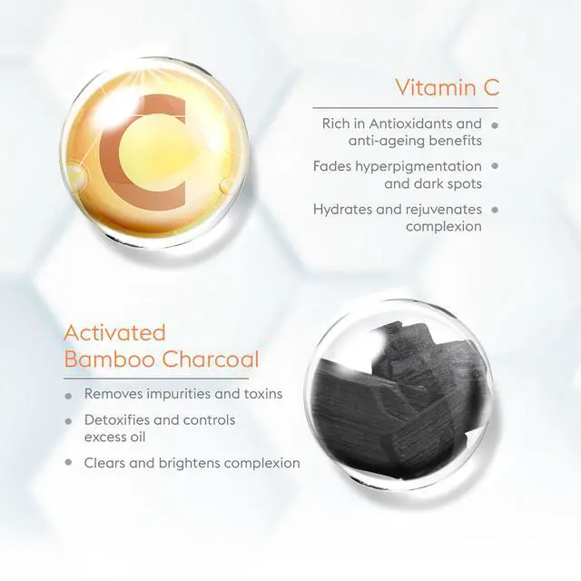 Alt view image 5 of 7 - Serum Face Wash with Vitamin C Serum and Charcoal - Deep Cleansing Facial Cleanser - Gentle Face Cleanser for Even Complexion - 3.38 oz