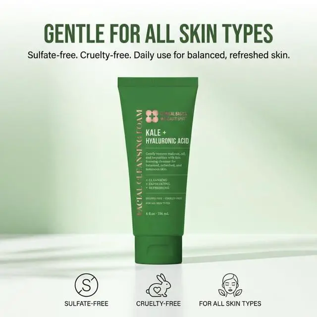 Alt view image 4 of 7 - Hyaluronic Acid Facial Cleansing Foam, Gentle Face Wash for Hydrating & Refreshing Skin, 8 oz