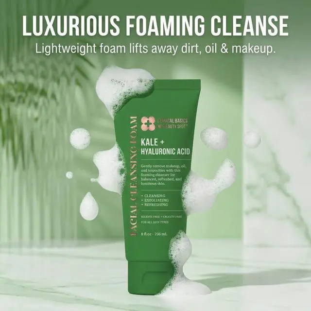 Alt view image 6 of 7 - Hyaluronic Acid Facial Cleansing Foam, Gentle Face Wash for Hydrating & Refreshing Skin, 8 oz