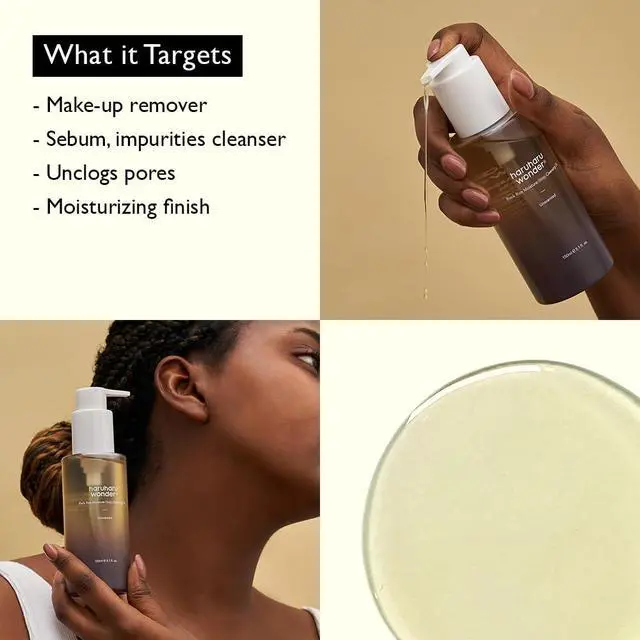 Alt view image 4 of 7 - wonder Black Rice Moisture Cleansing Oil, Travel Size, Double Cleansing, Daily Makeup remover, Pore Oil Cleanser, Korean Skincare, Non-comedogenic, Vegan, 1.0 fl oz