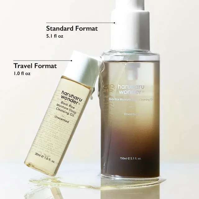 Alt view image 6 of 7 - wonder Black Rice Moisture Cleansing Oil, Travel Size, Double Cleansing, Daily Makeup remover, Pore Oil Cleanser, Korean Skincare, Non-comedogenic, Vegan, 1.0 fl oz