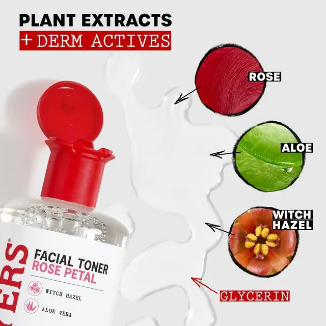 Alt view image 5 of 7 - Alcohol-Free Rose Petal Witch Hazel Facial Toner for Glowing Skin, Soothing, Hydrating, Refreshing Toner for Normal and Combination Skin, 3oz