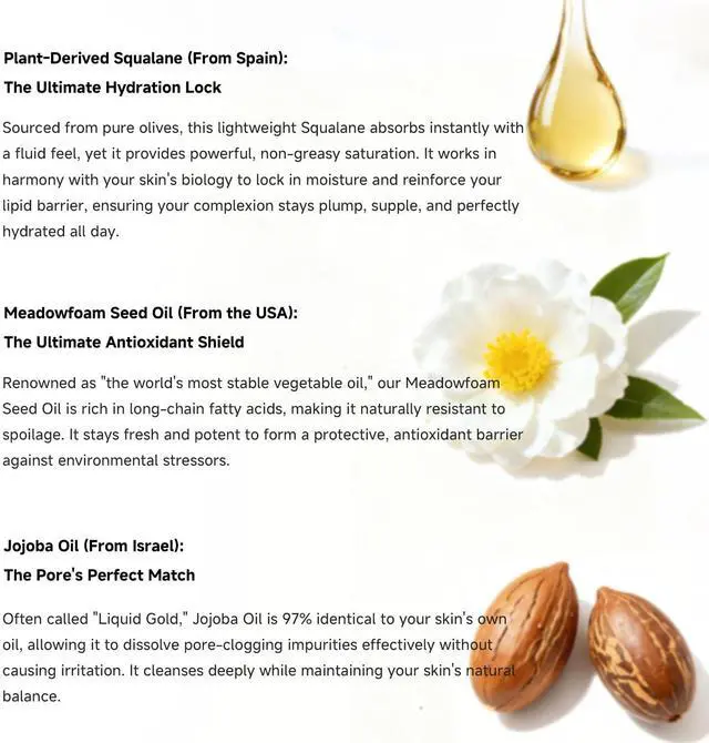 Alt view image 4 of 7 - Deep Cleansing Oil, Facial Cleansing Oil, Makeup Remover, Cleanses without Clogging Pores, Residue-Free, All Skin Types, Sensitive Skin, 1.01 fl. oz.