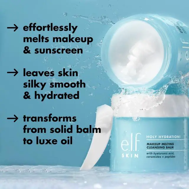 Alt view image 3 of 5 - Holy Hydration! Makeup Melting Cleansing Balm, Face Cleanser & Makeup Remover, Infused with Hyaluronic Acid to Hydrate Skin, 0.45 Oz