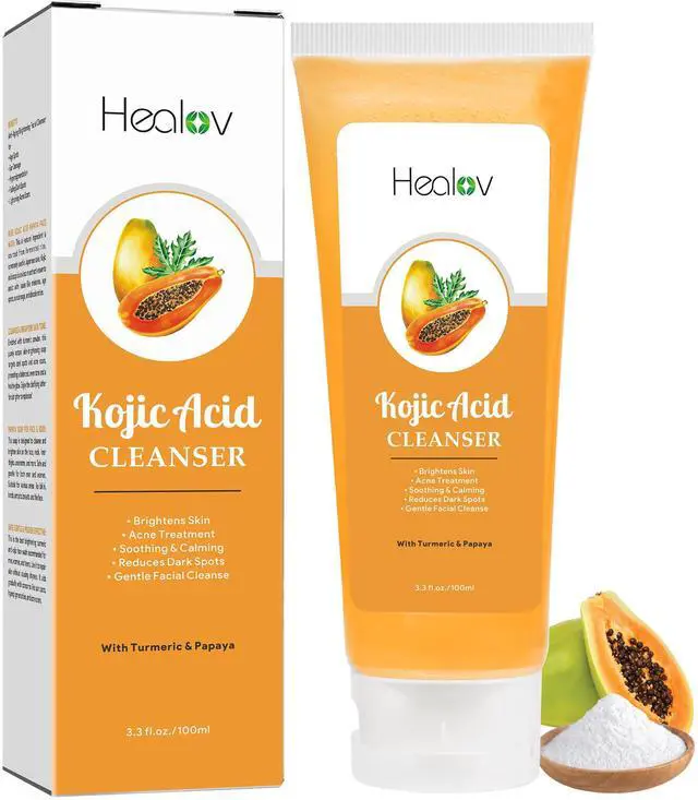 Main image of Acid Soap Skin Brightening Kojic Papaya Face & Body Wash for Hyperpigmentation Dark Spot Soap Reduces Acne, Scars, and Enhances Skin Tone Turmeric Facial Cleanser for Brighter Glowing Skin