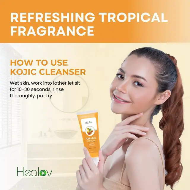 Alt view image 7 of 7 - Acid Soap Skin Brightening Kojic Papaya Face & Body Wash for Hyperpigmentation Dark Spot Soap Reduces Acne, Scars, and Enhances Skin Tone Turmeric Facial Cleanser for Brighter Glowing Skin