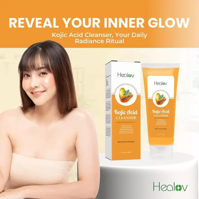 Alt view image 3 of 7 - Acid Soap Skin Brightening Kojic Papaya Face & Body Wash for Hyperpigmentation Dark Spot Soap Reduces Acne, Scars, and Enhances Skin Tone Turmeric Facial Cleanser for Brighter Glowing Skin