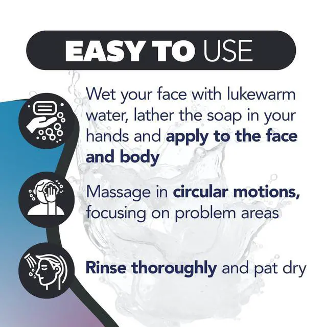 Alt view image 5 of 7 - Acid & Activated Charcoal Bar Soap | Acne Treatment, Reduces Pimples & Blemishes, Deep Cleansing Facial Cleanser, Dries Out Acne, Prevents Breakouts, Face wash, 4 Oz, 1-Pack