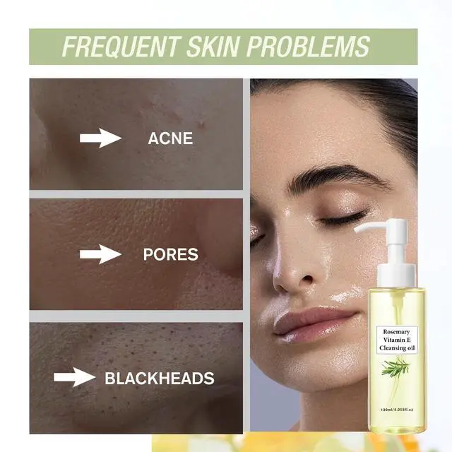 Alt view image 3 of 7 - Vitamin E Cleansing Oil For Pores, Plant-Based Makeup Remover Deep Cleanses And Nourishes Skin.120ml.