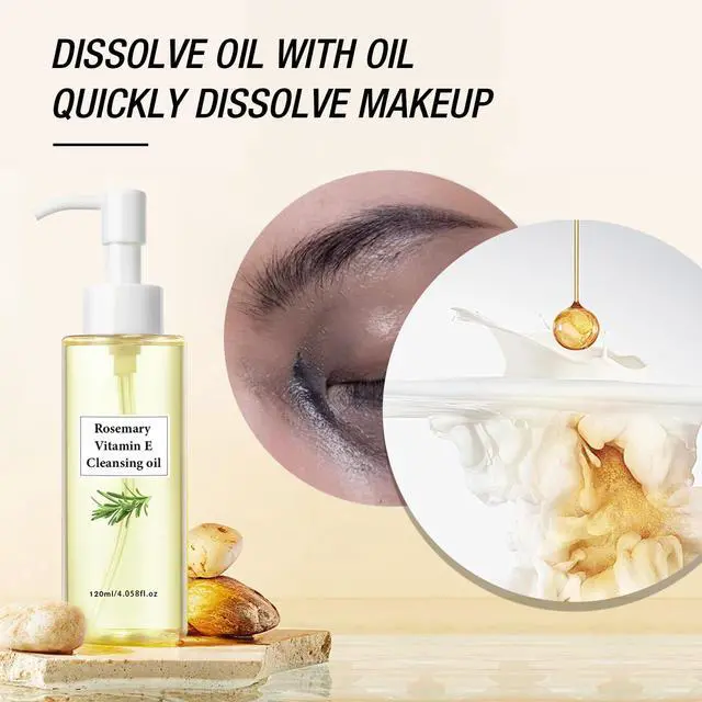 Alt view image 4 of 7 - Vitamin E Cleansing Oil For Pores, Plant-Based Makeup Remover Deep Cleanses And Nourishes Skin.120ml.