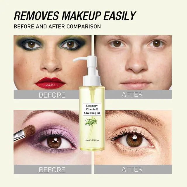 Alt view image 6 of 7 - Vitamin E Cleansing Oil For Pores, Plant-Based Makeup Remover Deep Cleanses And Nourishes Skin.120ml.