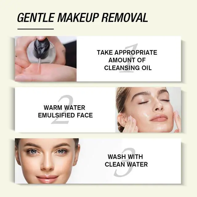 Alt view image 7 of 7 - Vitamin E Cleansing Oil For Pores, Plant-Based Makeup Remover Deep Cleanses And Nourishes Skin.120ml.