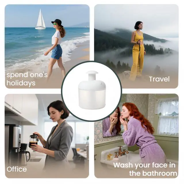 Alt view image 5 of 7 - Portable Facial Cleanser Foamer/Facial Foam Maker - 20s Rich Lather, Deep Clean & Gentle, Portable, BPA-Free, Leaf Design (80g)-Elegant Leaf Design-Travel
