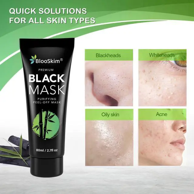 Alt view image 3 of 7 - Blackhead Remover Mask for Face: Black Peel Off Face Mask Charcoal Peel Off Face Mask for Oily & Combination Skin Refreshing Botanical Formula, 2.8 fl oz