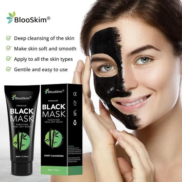Alt view image 2 of 7 - Blackhead Remover Mask for Face: Black Peel Off Face Mask Charcoal Peel Off Face Mask for Oily & Combination Skin Refreshing Botanical Formula, 2.8 fl oz