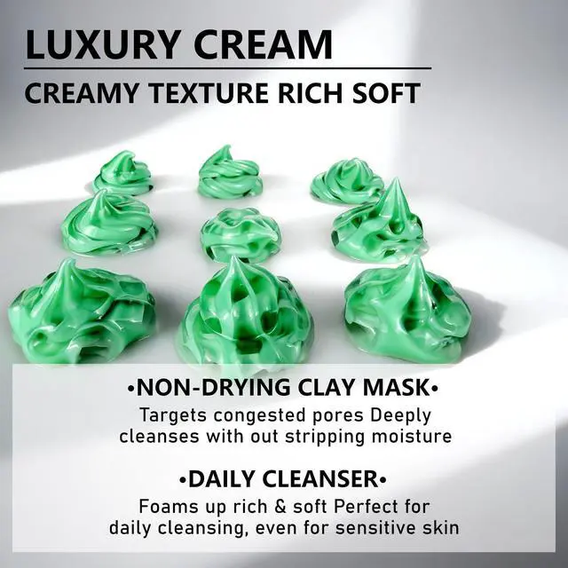 Alt view image 2 of 6 - Green Tea Mask Cleanser, 3-in-1 Facial Wash, Gentle Pore Care Mask, Firm and Hydrating Foaming Facial Cleanser, Centella Asiatica for Acne-Prone & Sensitive Skin, Korean Skincare