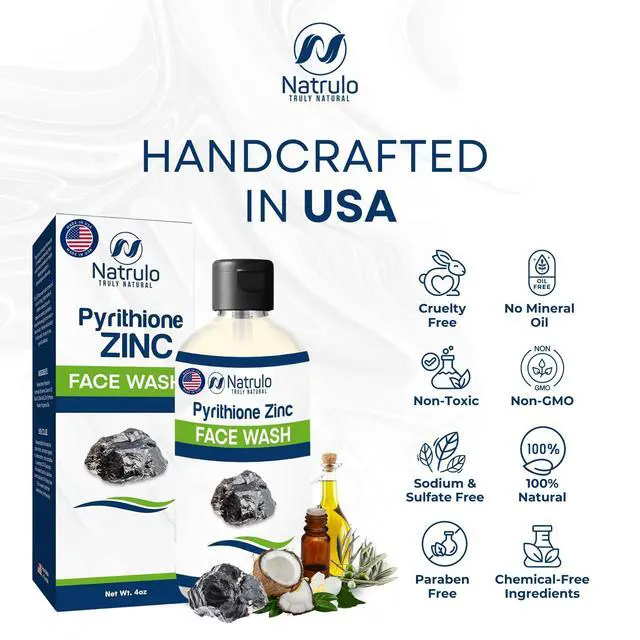 Alt view image 4 of 7 - Zinc Soap with Zinc Pyrithione | Gentle All-Natural Face & Body Wash | Daily Cleansing Formula for Oily, Sensitive & Blemish-Prone Skin | Exfoliating Wash with Aloe & Citrus | Made in USA