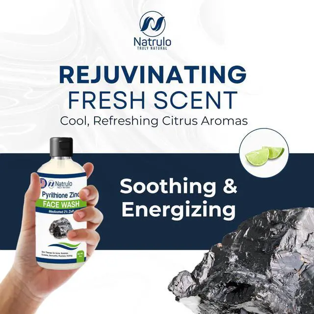 Alt view image 7 of 7 - Zinc Soap with Zinc Pyrithione | Gentle All-Natural Face & Body Wash | Daily Cleansing Formula for Oily, Sensitive & Blemish-Prone Skin | Exfoliating Wash with Aloe & Citrus | Made in USA