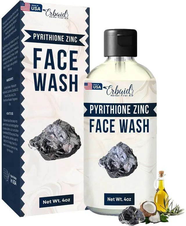 Main image of Zinc Soap with Zinc Pyrithione | Gentle All-Natural Face & Body Wash | Daily Cleansing Formula for Oily, Sensitive & Blemish-Prone Skin | Exfoliating Wash with Aloe & Citrus | Made in USA