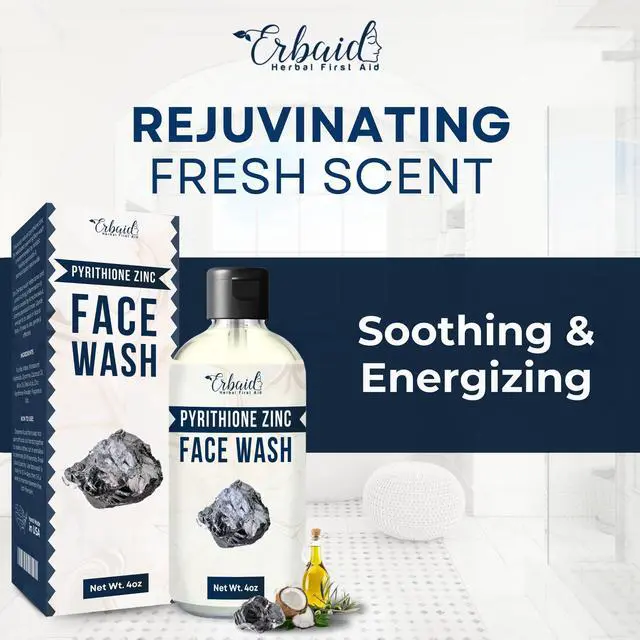 Alt view image 7 of 7 - Zinc Soap with Zinc Pyrithione | Gentle All-Natural Face & Body Wash | Daily Cleansing Formula for Oily, Sensitive & Blemish-Prone Skin | Exfoliating Wash with Aloe & Citrus | Made in USA