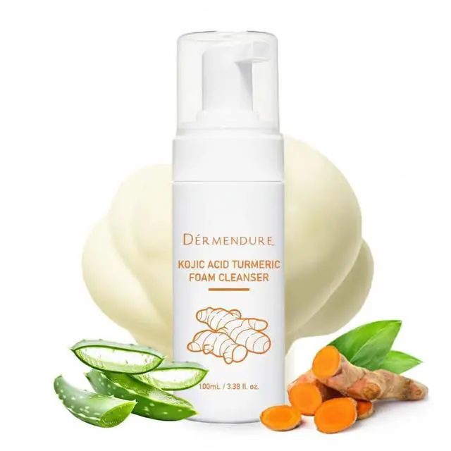 Main image of Kojic Acid Amino Acids Foam Cleanser Gentle Cleansing, Face & Body Brightening, Kojic Acid Cleanser Exfoliating, Turmeric Cleansing for Dark Spots, Uneven Skin Tone, 100ml