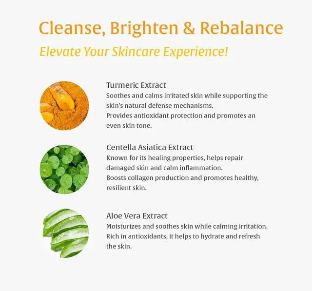 Alt view image 5 of 7 - Kojic Acid Amino Acids Foam Cleanser Gentle Cleansing, Face & Body Brightening, Kojic Acid Cleanser Exfoliating, Turmeric Cleansing for Dark Spots, Uneven Skin Tone, 100ml