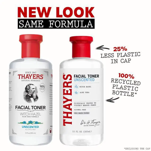 Alt view image 2 of 7 - Trial Size Alcohol Free Unscented Witch Hazel Facial Toner with Aloe Vera Formula- 3 oz