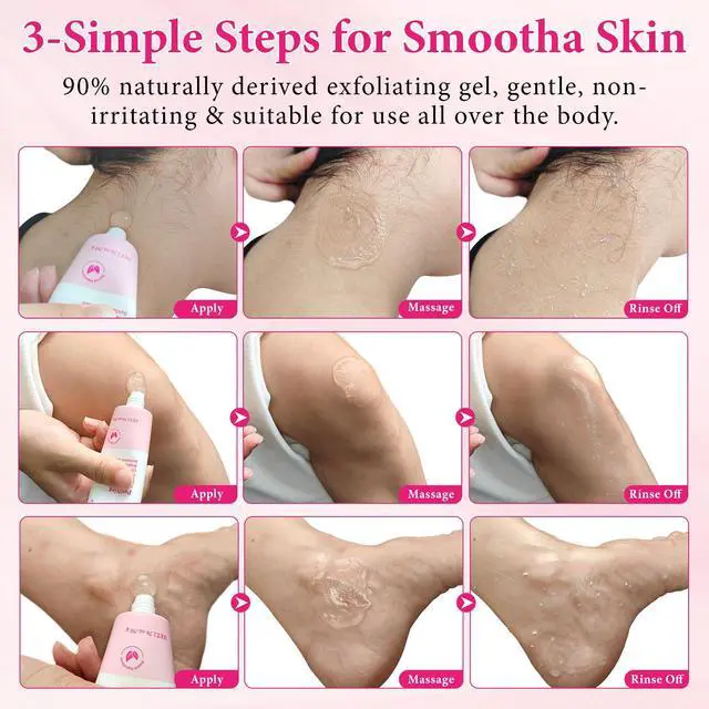 Alt view image 7 of 7 - Purifying Exfoliating Gel, 2 Pack Face Facial Exfoliator Cleanser, Gentle Face Scrub Exfoliating Gel Purifying for Facial & Body Deep Cleansing, Regulates Water & Oil Balance, Smoother & Softer