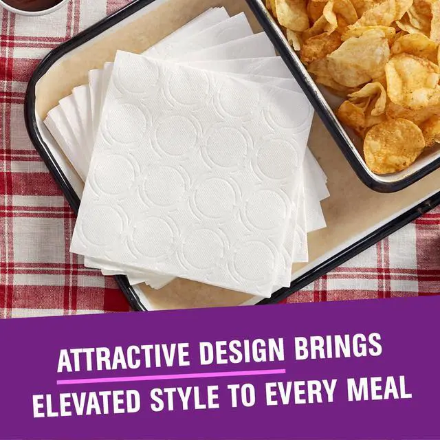 Alt view image 6 of 7 - Extra Absorbent Premium Paper Napkins, 80 Count, Disposable Napkins Made Soft And Strong For Messy Meals And Everyday Use