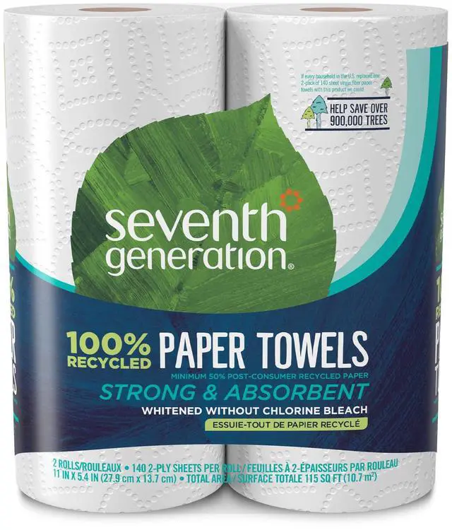 Main image of 100% Recycled Paper, 2-ply, 2 Rolls (Packaging May Vary)