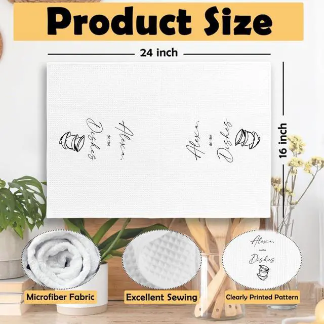 Alt view image 4 of 5 - Funny Bar Kitchen Bathroom Decor Towels - Funny Housewarming Kitchen Dish Towels Gift for Family Friends Colleagues(Waffle Weave 16x24 Inches)