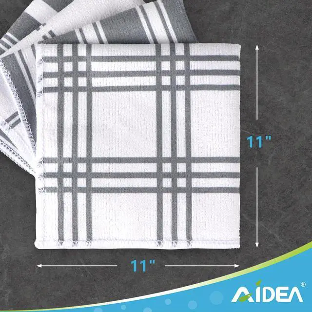 Alt view image 7 of 7 - Kitchen Towels, Absorbent Dish Towels for Kitchen, Soft Dish Cloth for Home, Multi-Purpose DishCloths for Household Cleaning and Drying, 11 x 11, 8 Pack