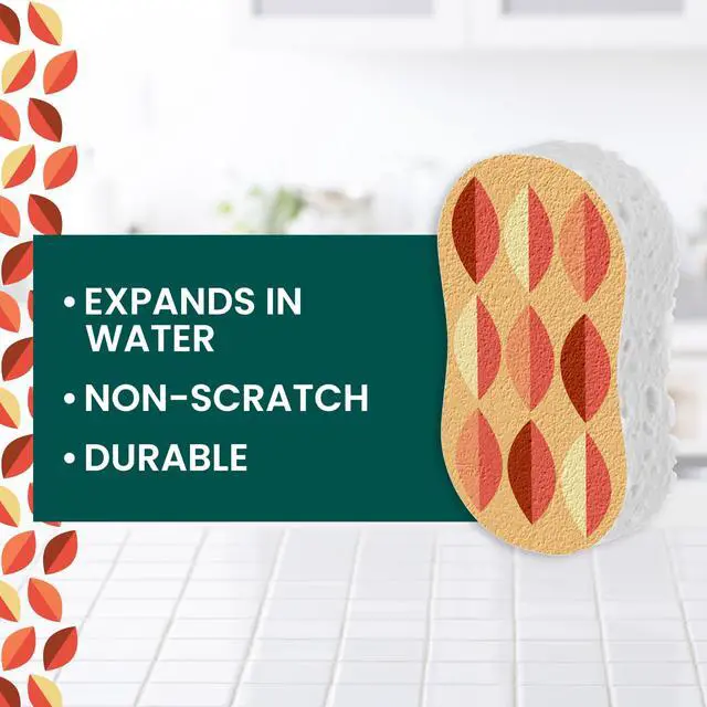 Alt view image 2 of 7 - Harvest Pop Up Kitchen Sponges, Autumn Pattern, 3 Count