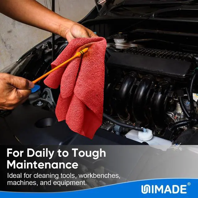 Alt view image 4 of 7 - Microfiber Cleaning Cloth, 20 Pack Reusable Microfiber Towels for Cars Lint Free Cleaning Shop Towel Rags for Home Kitchen Automotive Bar Mechanic Restaurant Garage, 11.5"x 11.5", Red