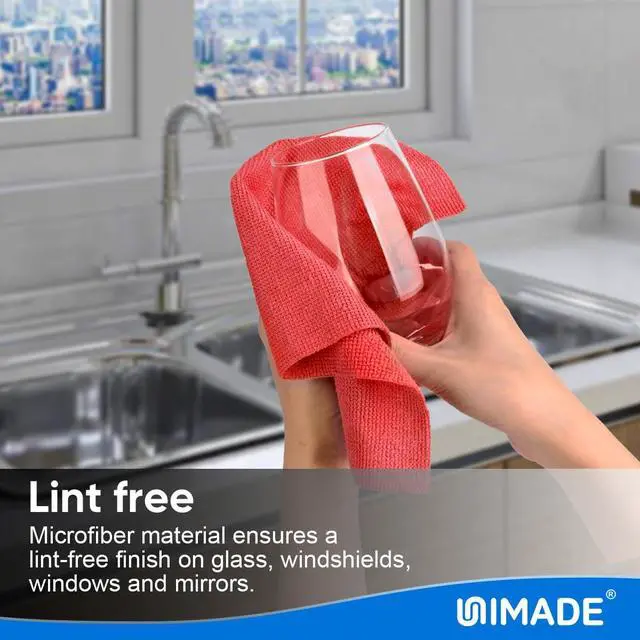 Alt view image 5 of 7 - Microfiber Cleaning Cloth, 20 Pack Reusable Microfiber Towels for Cars Lint Free Cleaning Shop Towel Rags for Home Kitchen Automotive Bar Mechanic Restaurant Garage, 11.5"x 11.5", Red