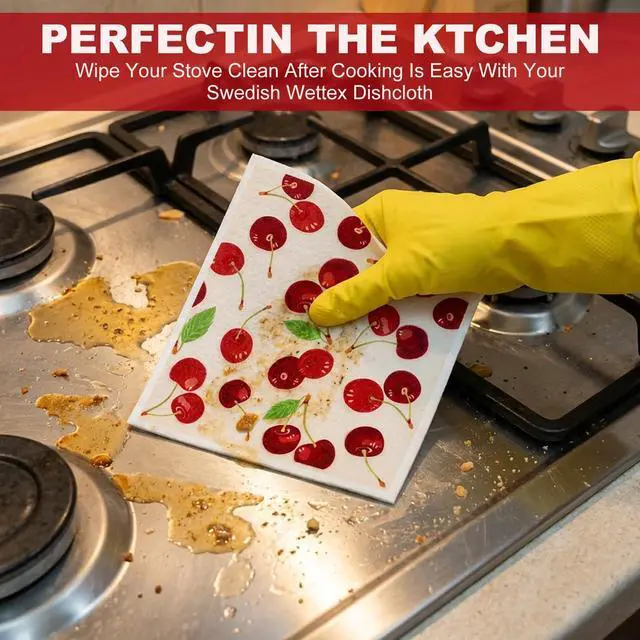 Alt view image 5 of 6 - 5PCS Swedish Dishcloths for Kitchen Reusable Paper Towels Absorbent Dish