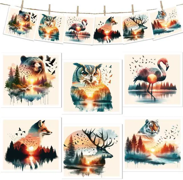 Main image of Swedish Dishcloths for Kitchen, 6 Pcs Animal Bear Tiger Fox Pattern Swedish Dish Cloths, Reusable Absorbent Dish Towels for Kitchen Cooking Farmhouse Home Decoration Housewarming Gifts