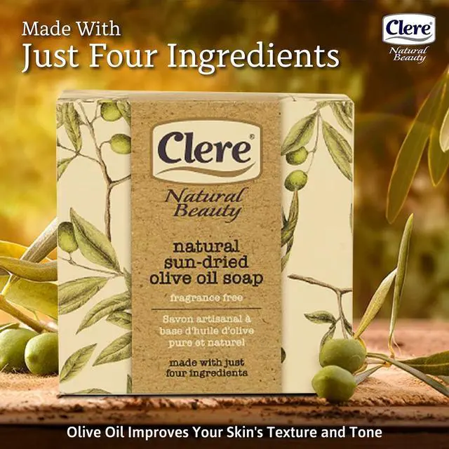 Alt view image 3 of 6 - Natural Olive Oil Soap Bar Handmade with 100% Natural Ingredients Gentle & Fragrance-Free, 200 Grams