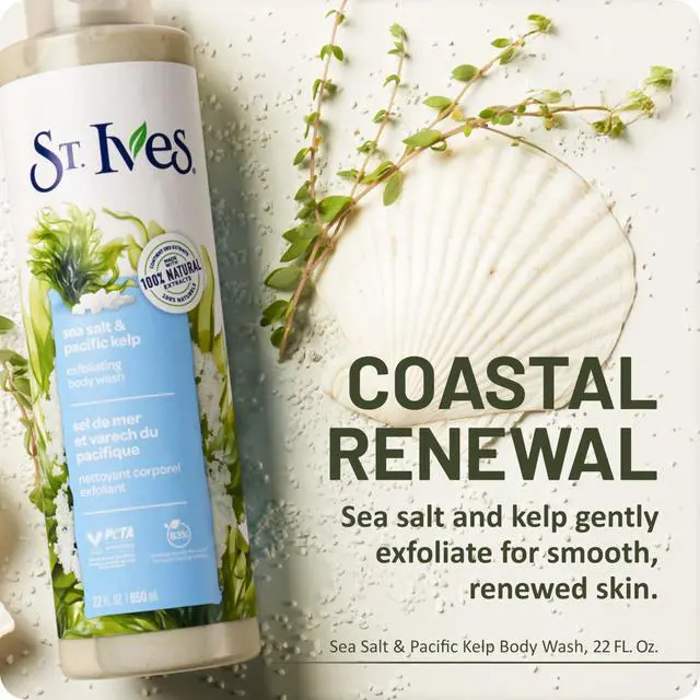 Alt view image 2 of 7 - Sea Salt & Pacific Kelp Exfoliating Body Wash 22 Fl Oz