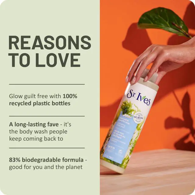 Alt view image 7 of 7 - Sea Salt & Pacific Kelp Exfoliating Body Wash 22 Fl Oz