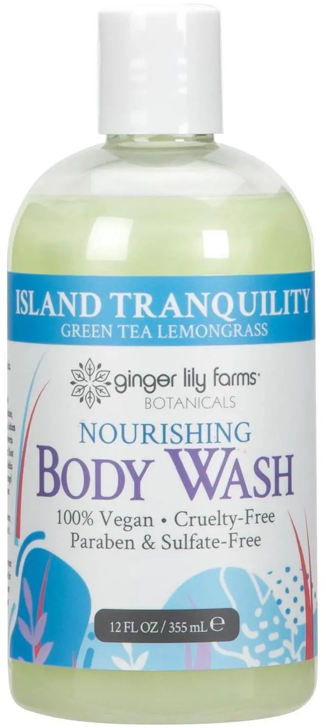 Main image of Botanicals Nourishing Body Wash, Island Tranquility, 100% Vegan & Cruelty-Free, Green Tea & Lemongrass Scent, 12 Fl Oz