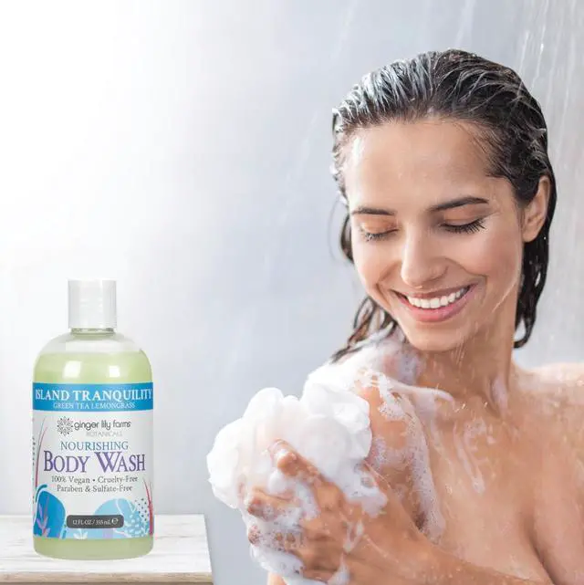 Alt view image 6 of 6 - Botanicals Nourishing Body Wash, Island Tranquility, 100% Vegan & Cruelty-Free, Green Tea & Lemongrass Scent, 12 Fl Oz
