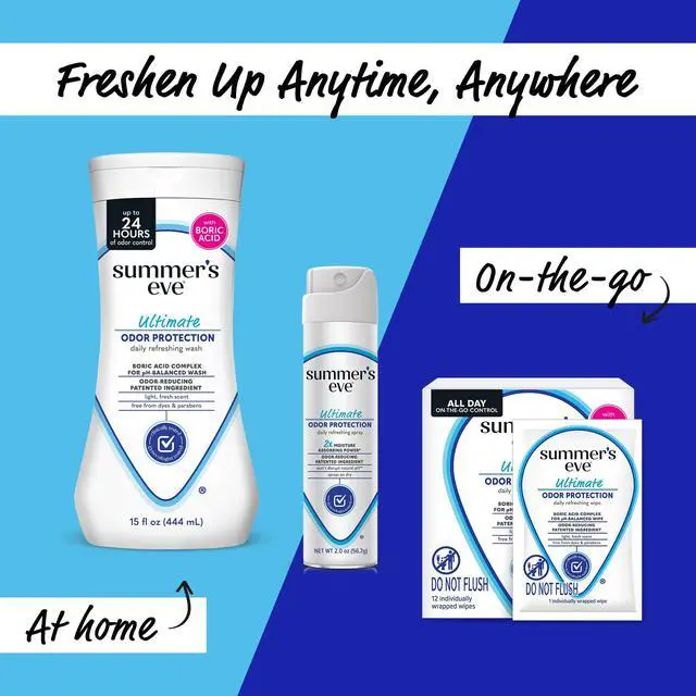 Alt view image 5 of 7 - Ultimate Odor Protection Daily Feminine Wash, pH-Balanced Formula Body Wash for Women with Boric Acid Helps Control Vaginal Odor, 15 Fl Oz